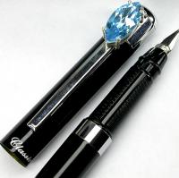Перьевая ручка с голубым топазом